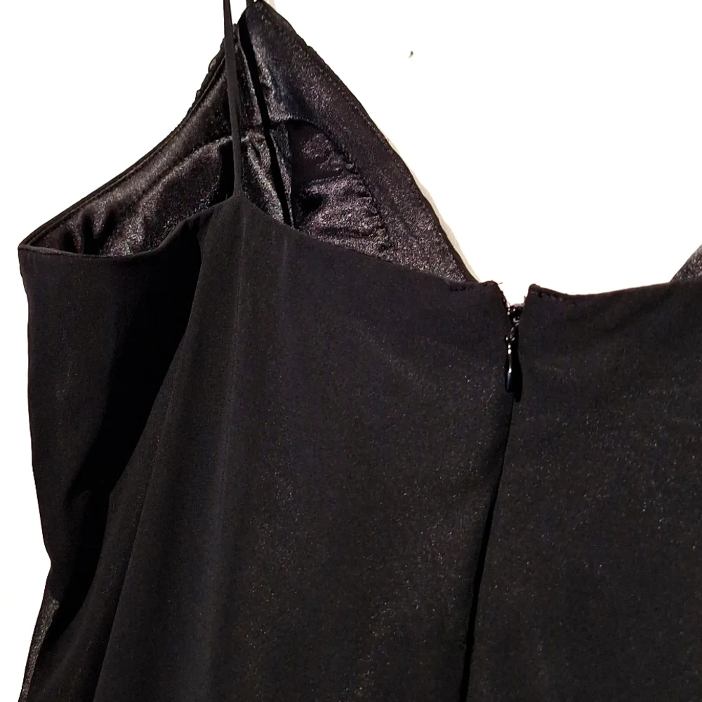 3/$20--Vintage Black Neglige, Faux Diamonds, 38C - Picture 10 of 16
